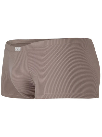 Beige ribbed cotton briefs with subtle texture and branded waistband label from clever 26015 apolo trunks sand