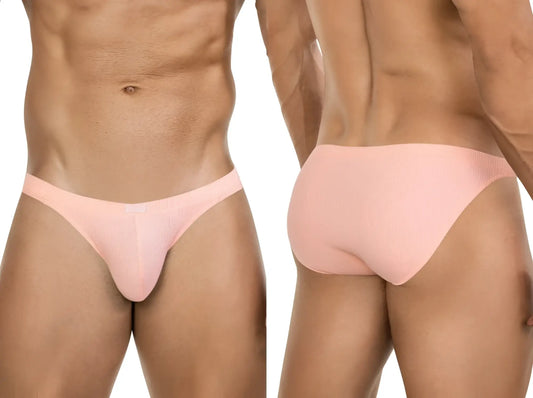 Pink ribbed men’s briefs clever 26017 apolo bikini in vibrant orange color made from soft breathable fabric