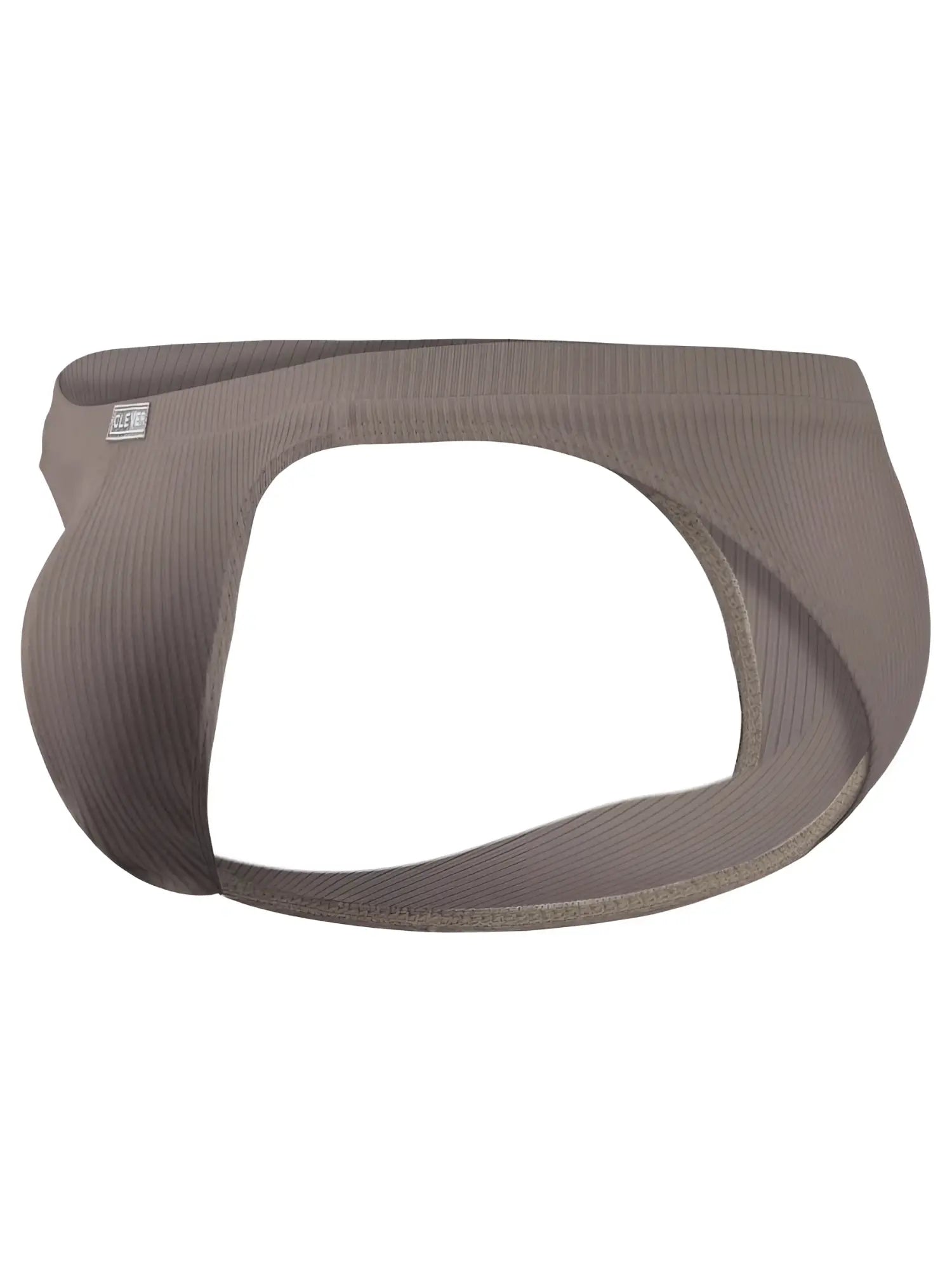 Gray ribbed cotton briefs with a sleek modern design from clever 26018 apolo bikini in sand color for stylish comfort