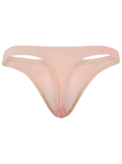 Delicate sheer pink clever 26020 apolo thong with lightweight semi-transparent fabric and subtle vertical ribbing