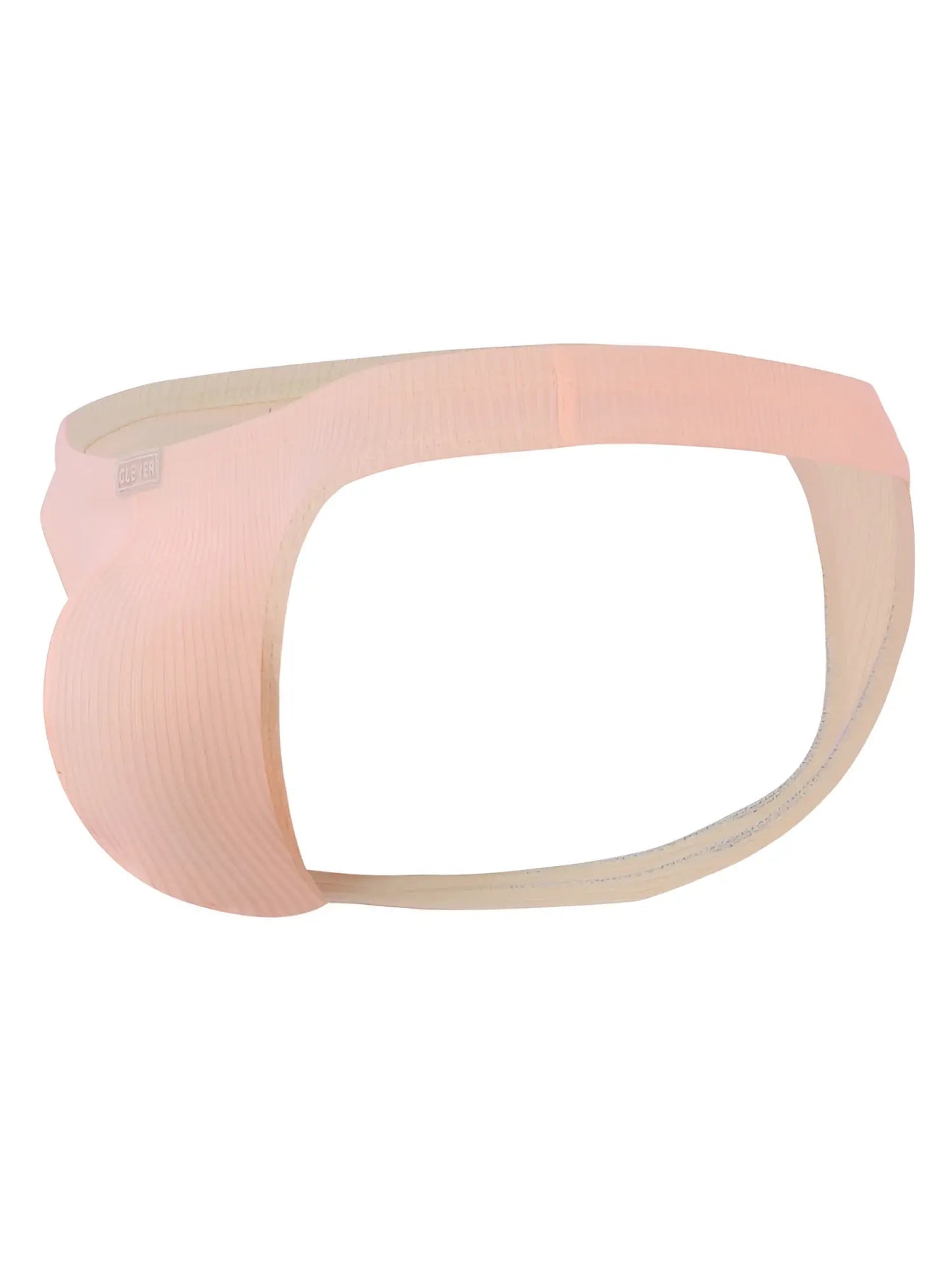 A soft pink ribbed fabric clever 26020 apolo thong with smooth lining and elastic waistband for bold comfort