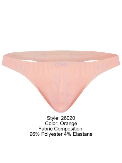 Orange clever 26020 apolo thong made of 96% polyester 4% elastane with ribbed texture for bold comfort and sleek style