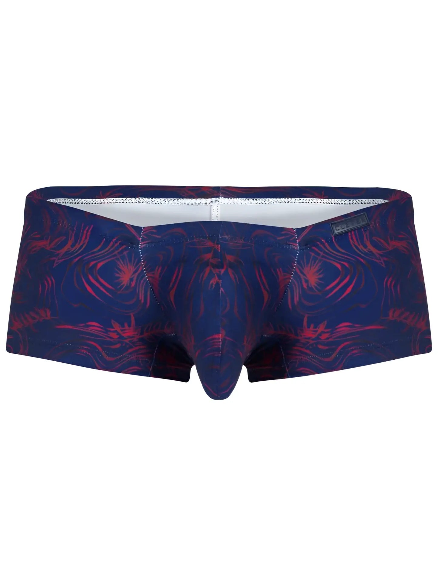 Clever 26027 Helion trunks in navy blue and magenta floral men’s briefs with white inner lining for dynamic comfort