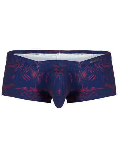 Clever 26027 Helion trunks in navy blue and magenta floral men’s briefs with white inner lining for dynamic comfort