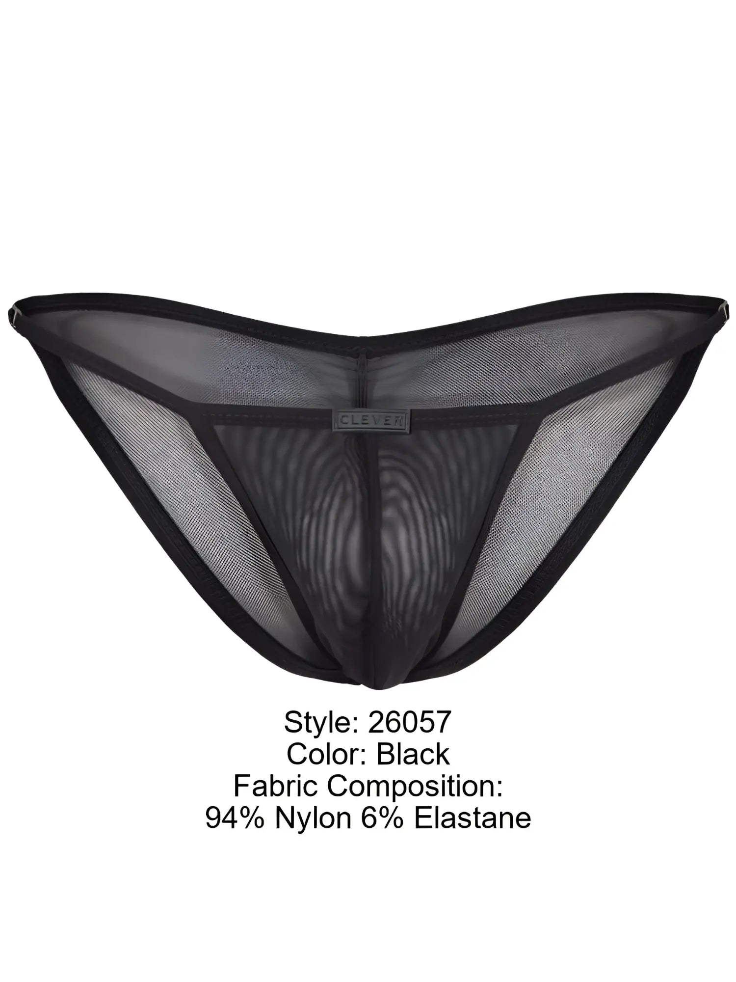 Black mesh thong bikini with 94 nylon 6 elastane in clever 26057 eos color black featuring sophisticated minimalism