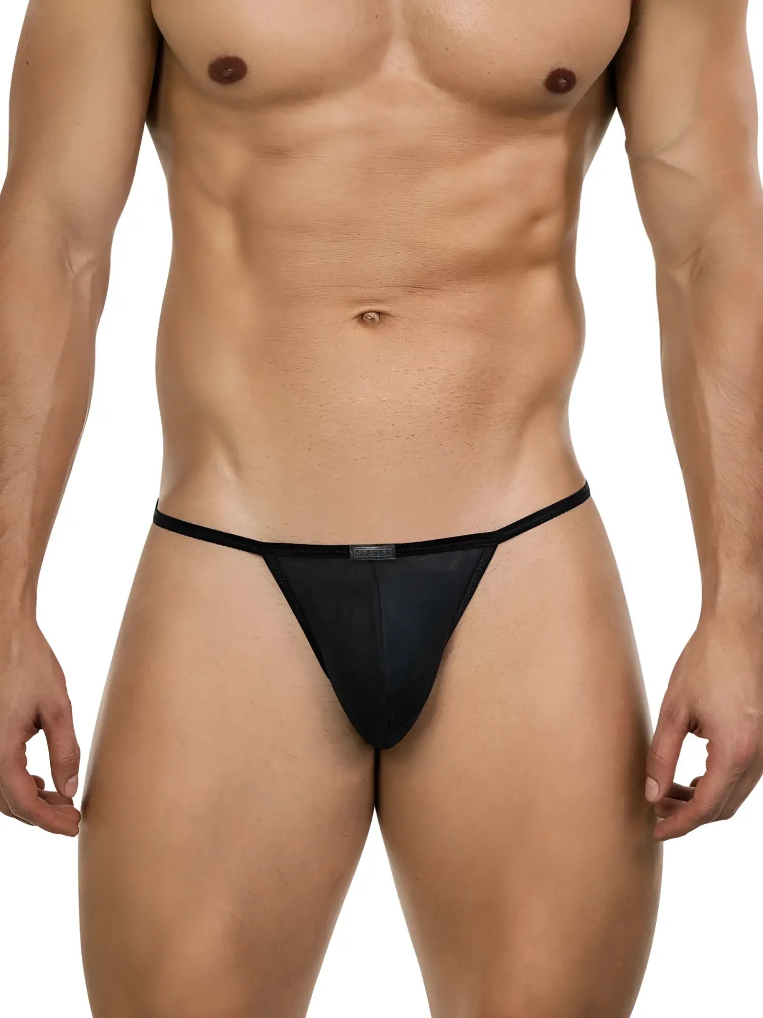 Black clever 26058 eos thong made of breathable mesh with a thin waistband for bold and sophisticated wear