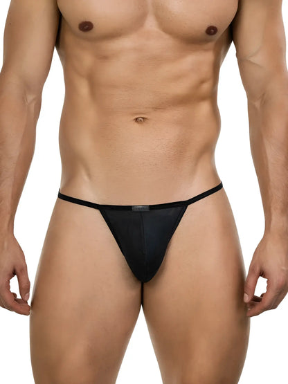 Black clever 26058 eos thong made of breathable mesh with a thin waistband for bold and sophisticated wear