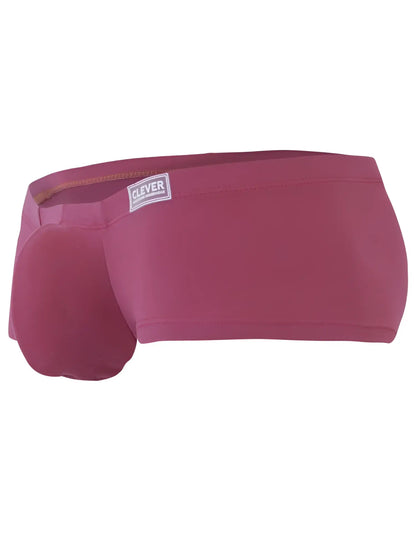 Maroon clever 26066 australian latin trunks with form-fitting design soft fabric waistband and multi-colored label