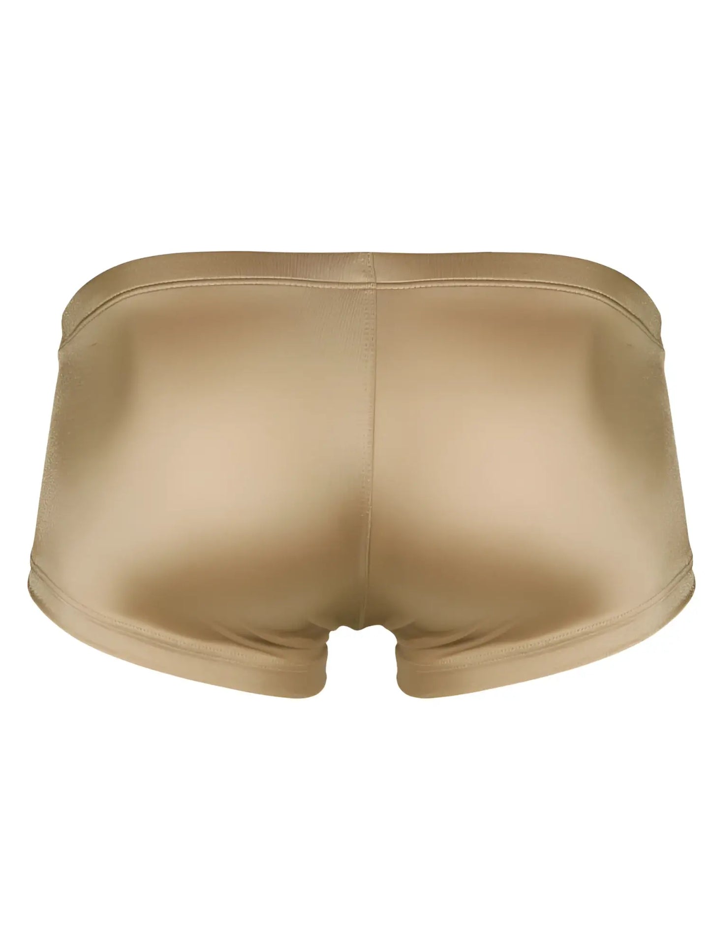 Beige satin briefs with smooth glossy finish and clean stitching in clever 26069 3pk australian latin trunks multi-colored