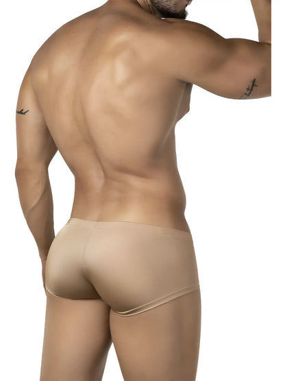Beige seamless briefs with a smooth form fitting design from clever 26069 3pk australian latin trunks multi colored set