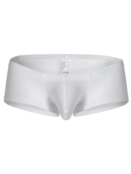 White clever brand men’s briefs with a smooth form-fitting design from the clever 26069 3pk australian latin trunks set