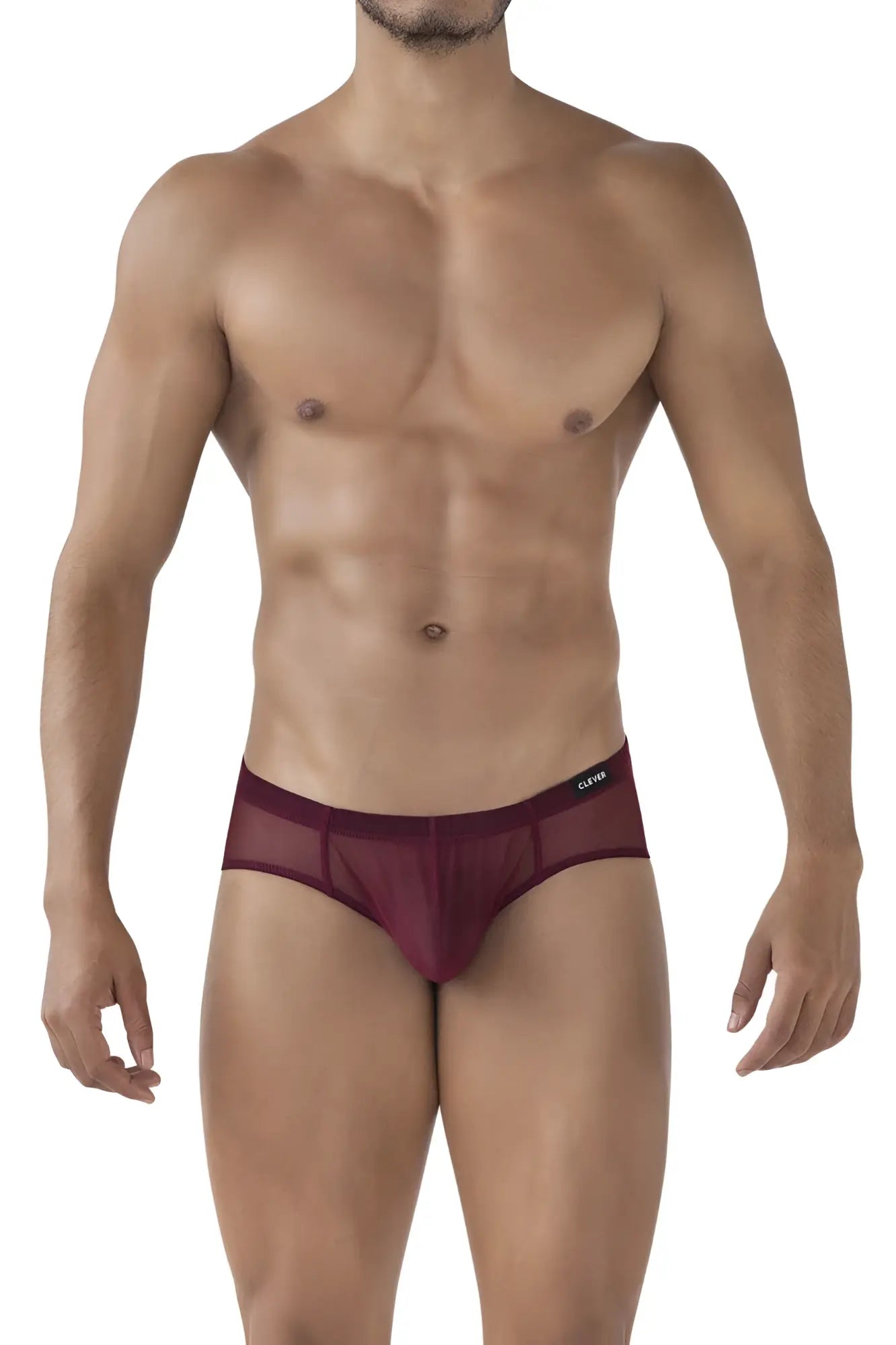 Maroon mesh briefs from clever 519962 3pk australian latin briefs with sleek design and subtle waistband logo