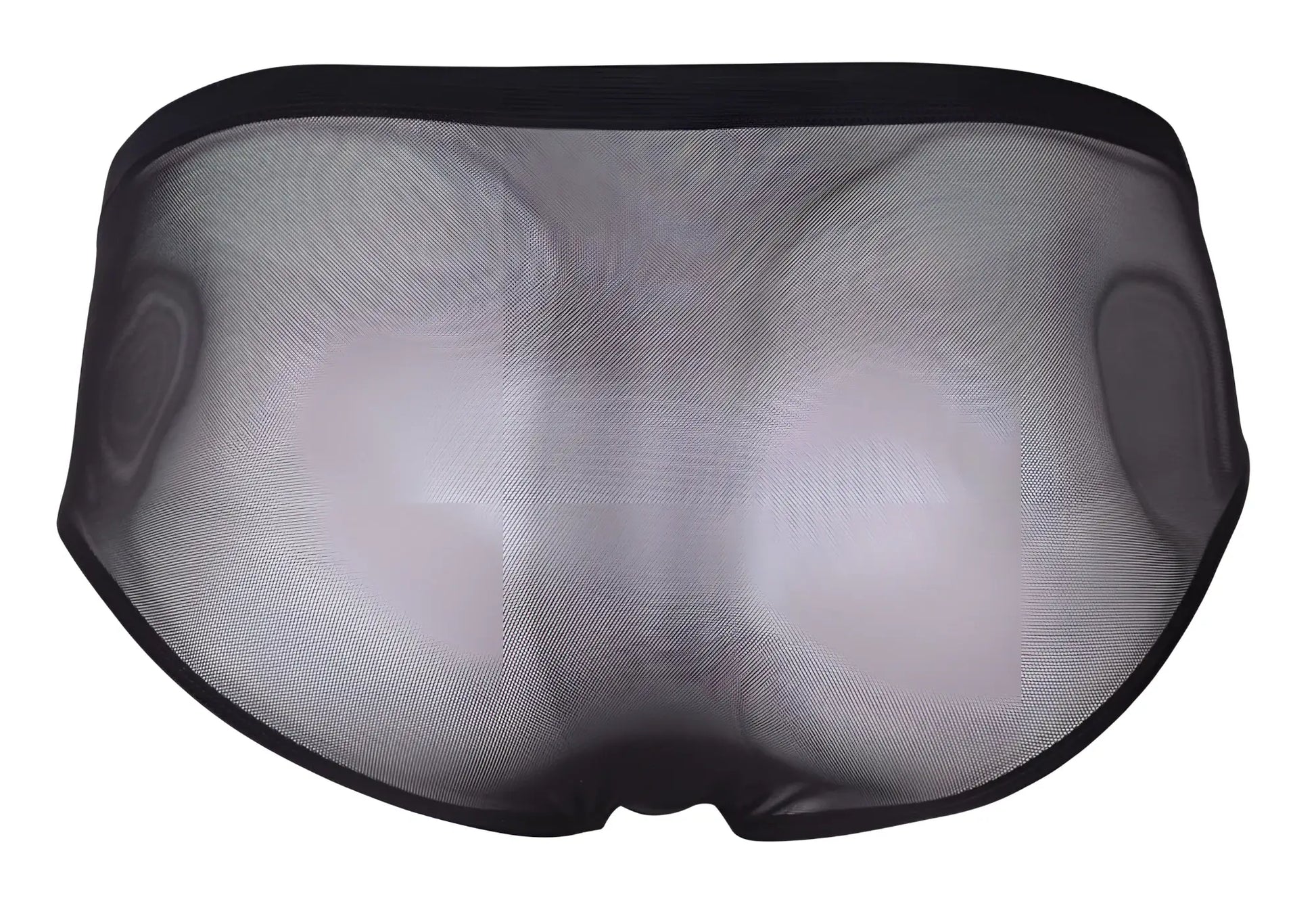 Black mesh briefs with solid black waistband and leg openings from clever 519962 australian latin 3pk pack