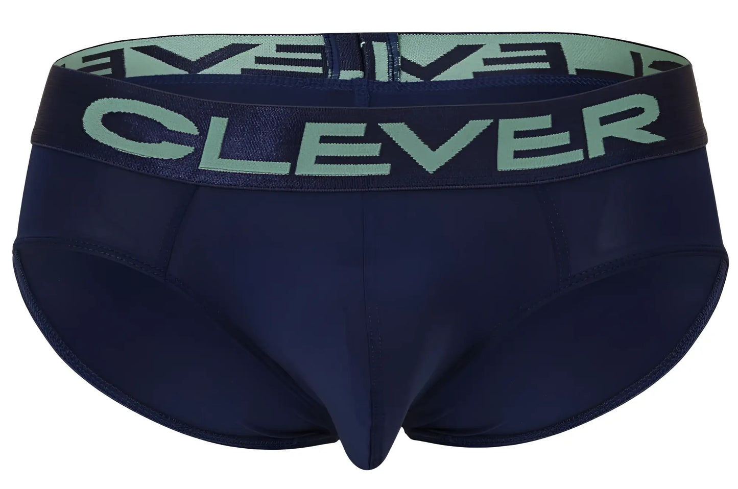 Navy blue clever 519968 australian latin briefs with light green logo waistband in a 3pk beige blue green set