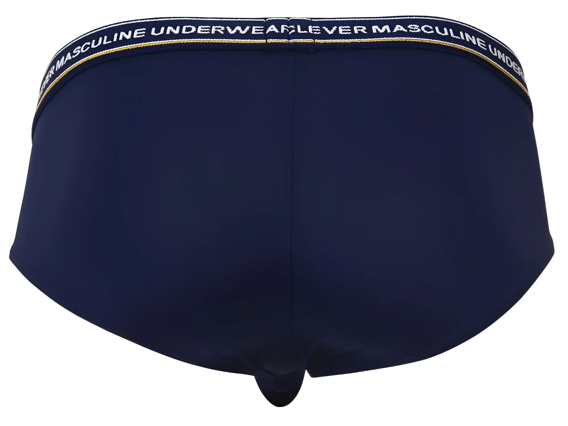 Navy blue clever 519969 men’s briefs with masculine underwear waistband in white and gold lettering australian latin style