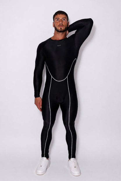 JJ Malibu Men's Contour Me Bodysuit - Midnight Black