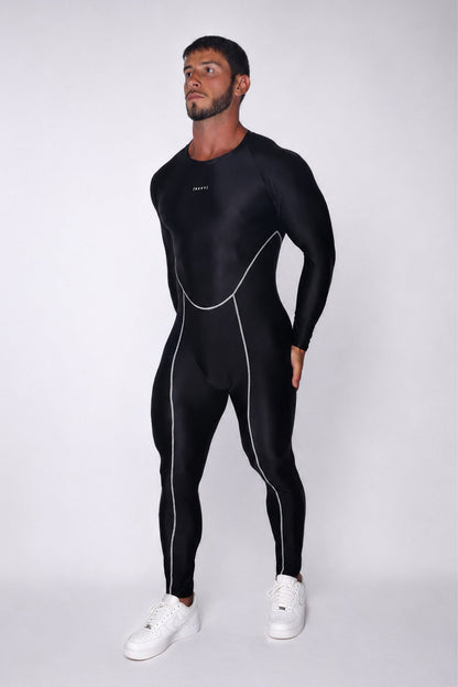 JJ Malibu Men's Contour Me Bodysuit - Midnight Black