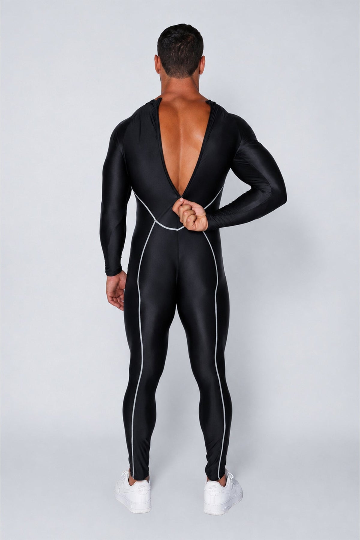 JJ Malibu Men's Contour Me Bodysuit - Midnight Black