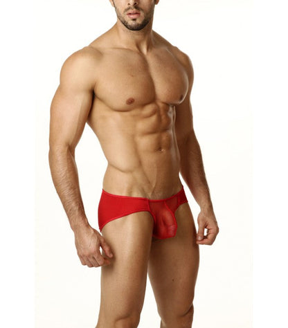 Sous-vêtement bikini transparent pour homme Rouge 127 Taille S