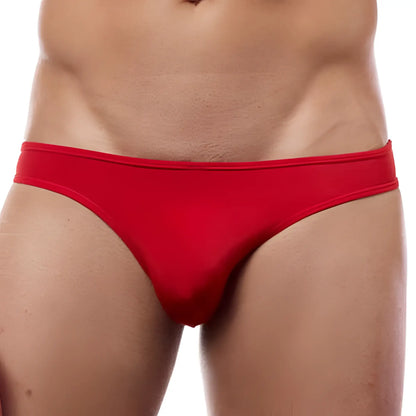 Cover male cm101 bikini brief red smooth textured menâ€™s briefs with snug fit and elastic waistband