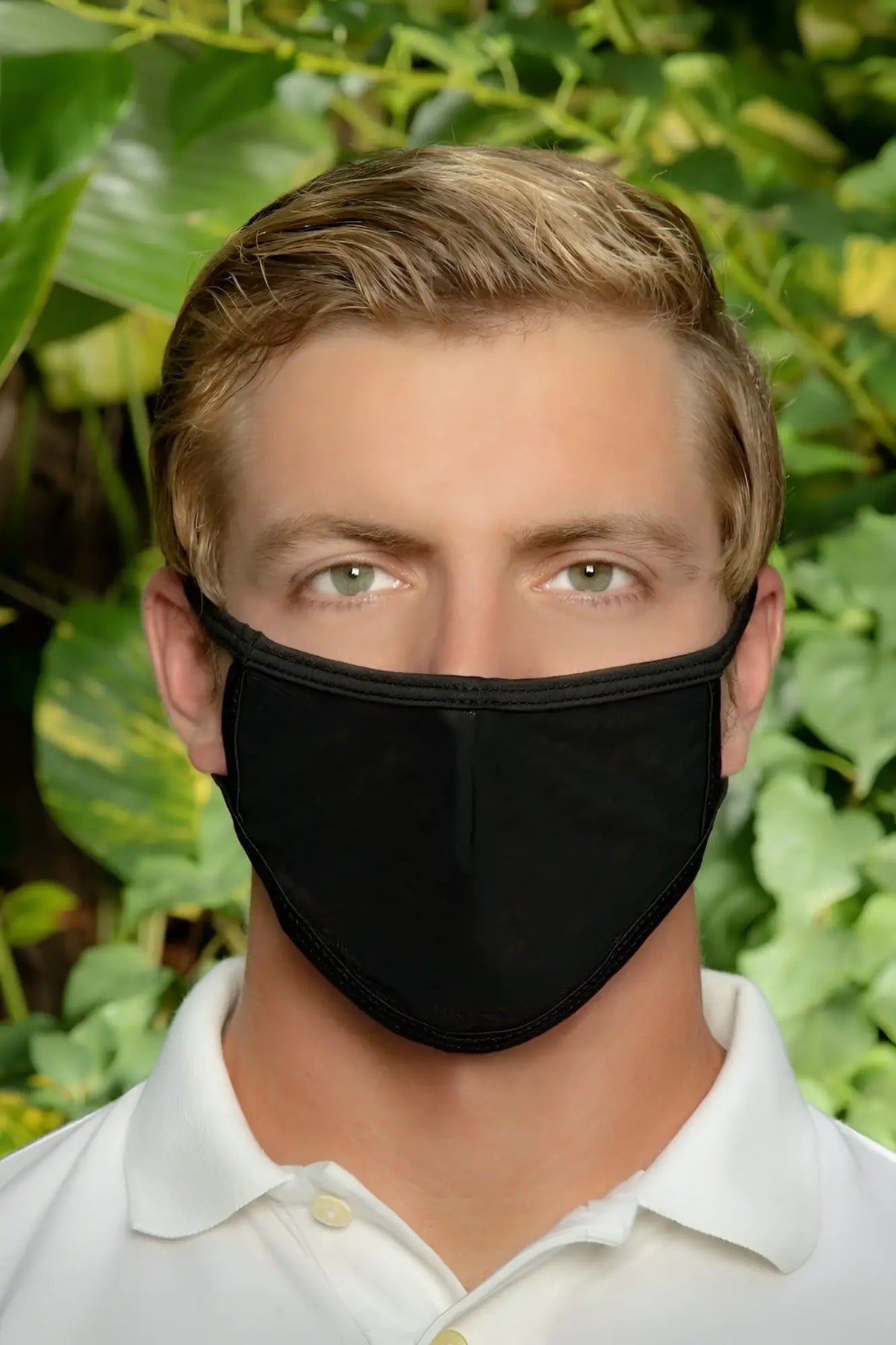 Black fabric face mask with elastic ear loops from cover male tap003 accessory for comfortable daily use