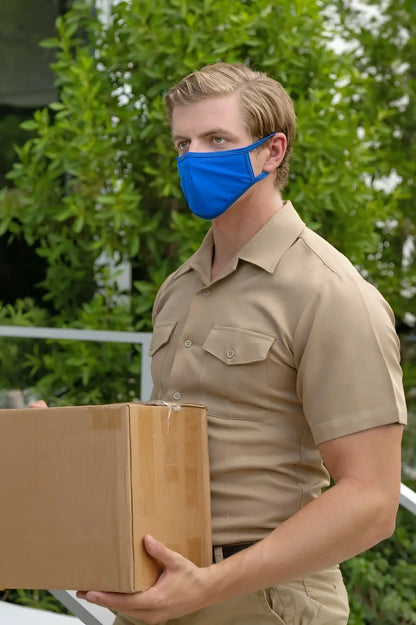 Blue fabric face mask cover male TAP003 accessory designed for comfortable everyday use