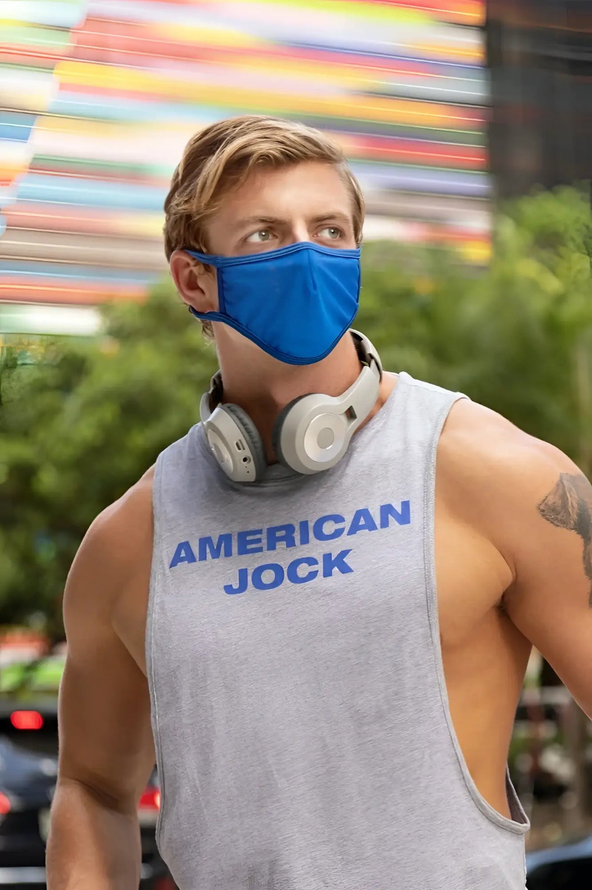 Blue fabric face mask cover male tap003 accessory designed for comfortable everyday wear