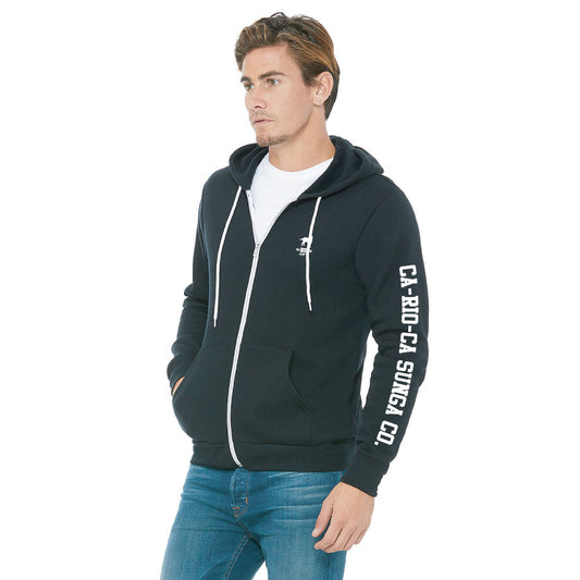 CA-RIO-CA Men's Crest Gray Zip Up Hoodie