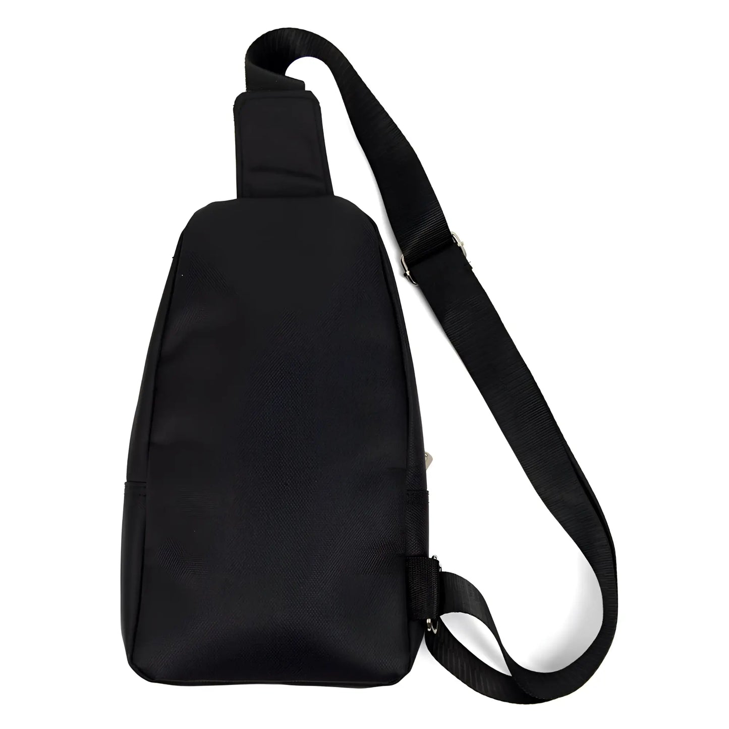 Black nylon crossbody sling bag with adjustable strap and zippered closure for versatile everyday use