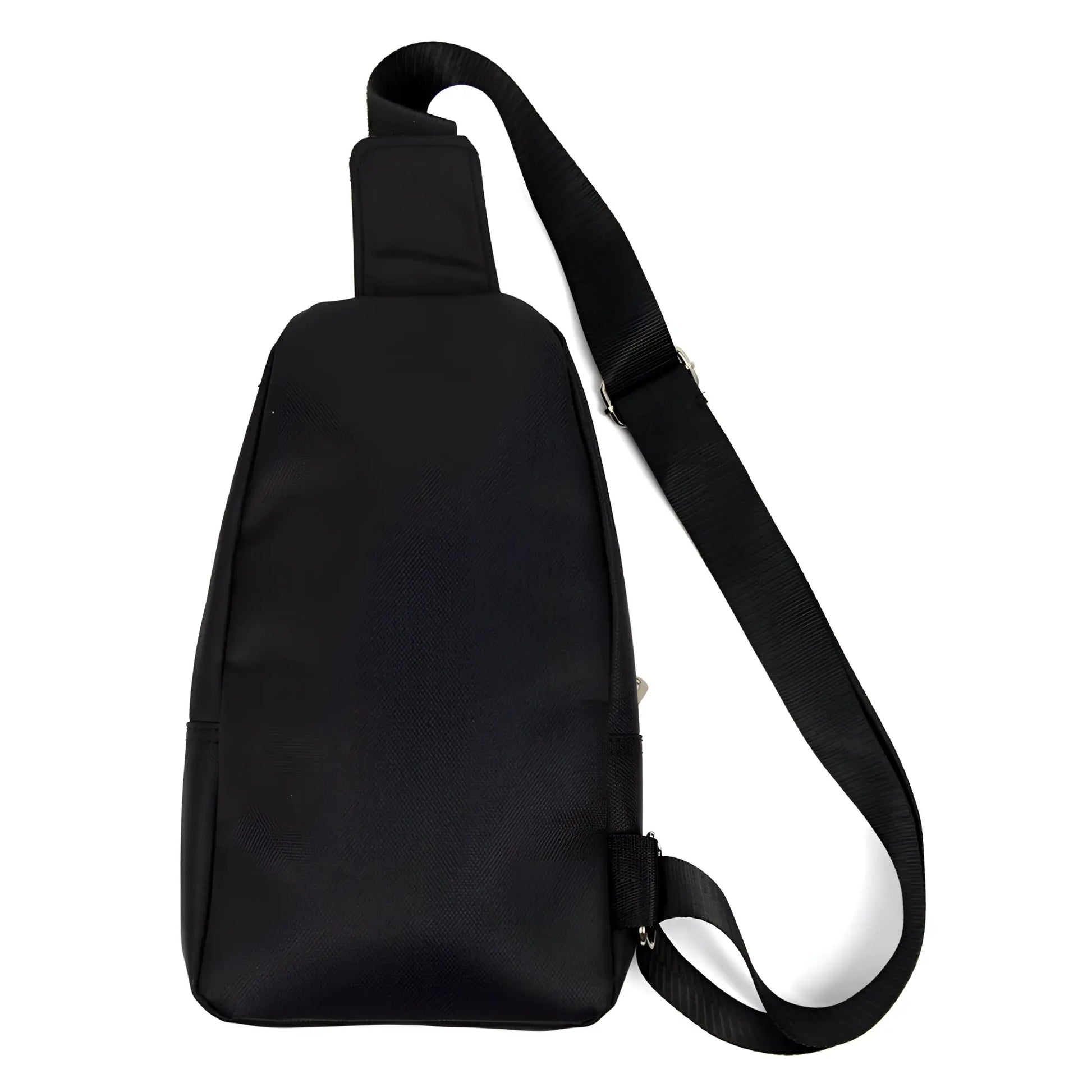 Black nylon crossbody sling bag with adjustable strap and zippered closure for versatile everyday use