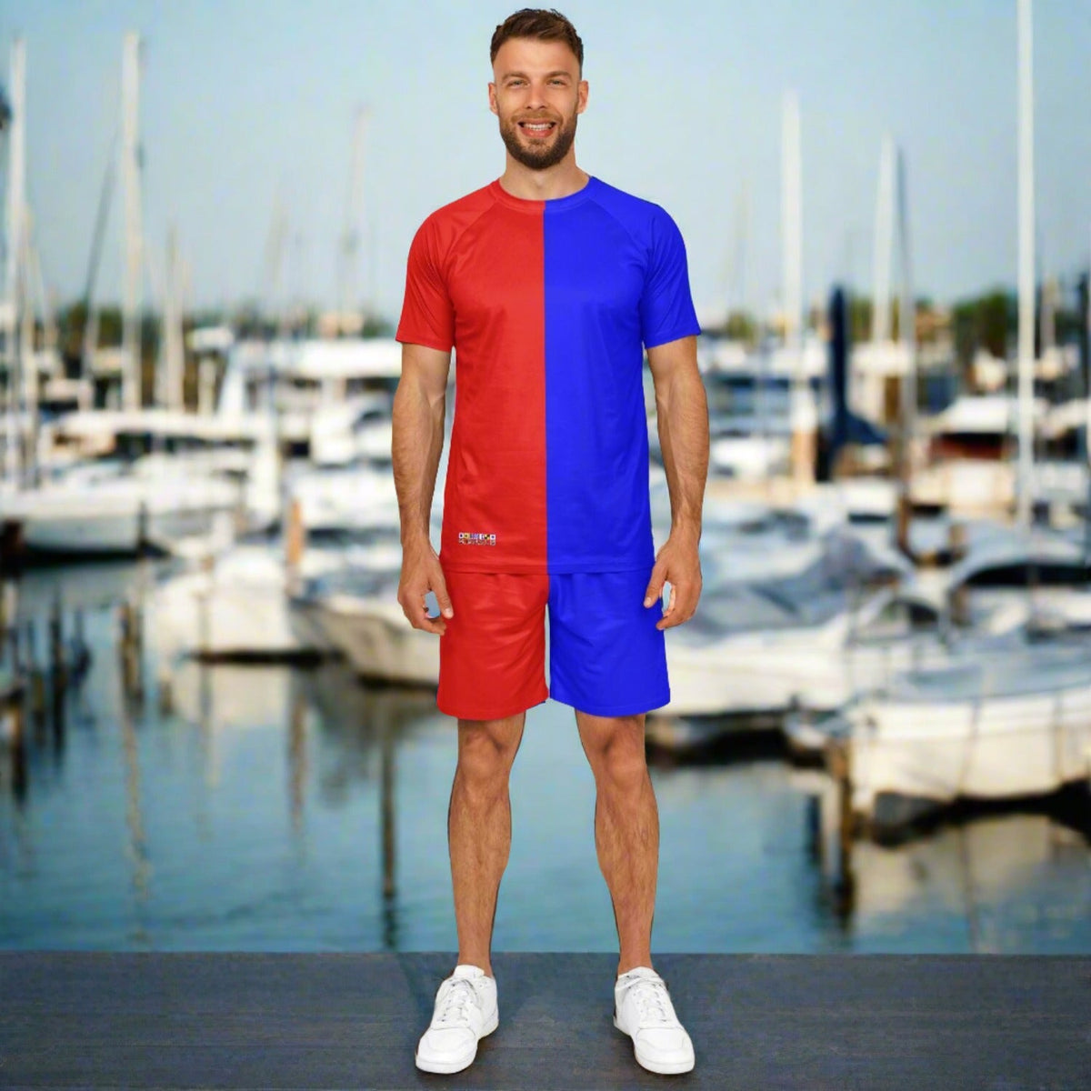 Maris Equi Signals "ECHO" Nautical Theme Shorts And Top Set For Men