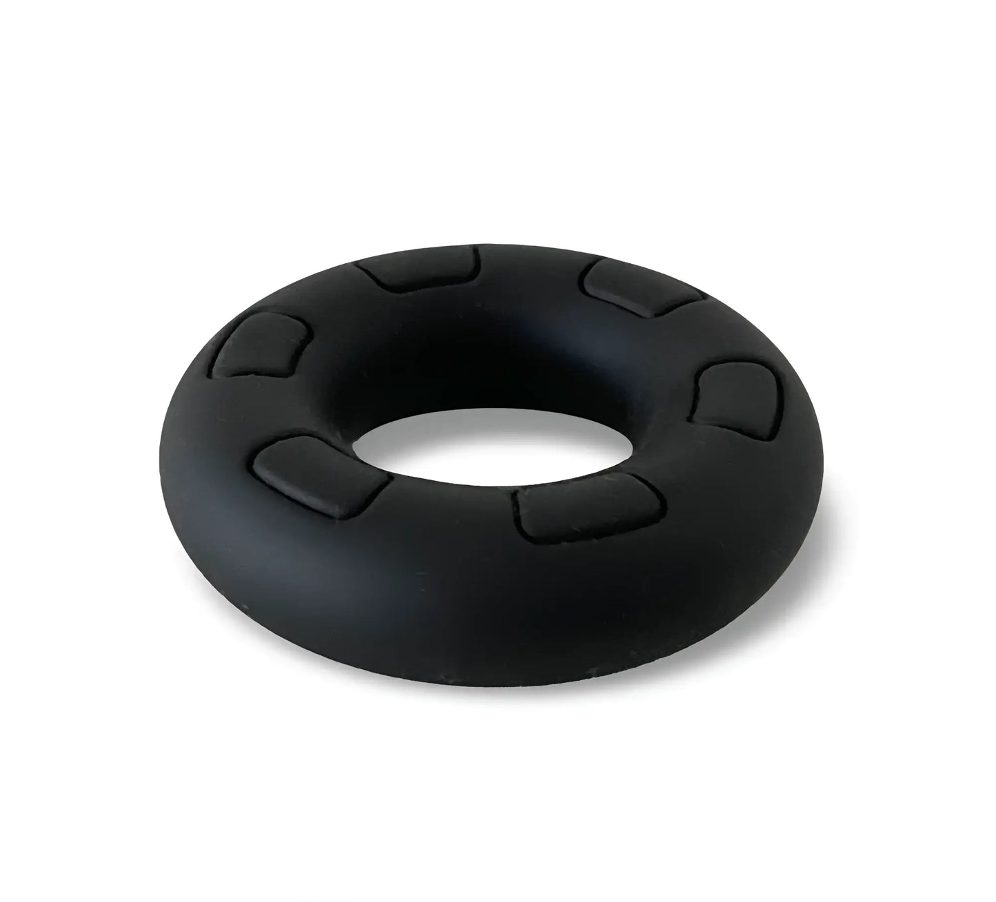 Black silicone grip ring daddy black with textured raised rectangular segments around the outer edge