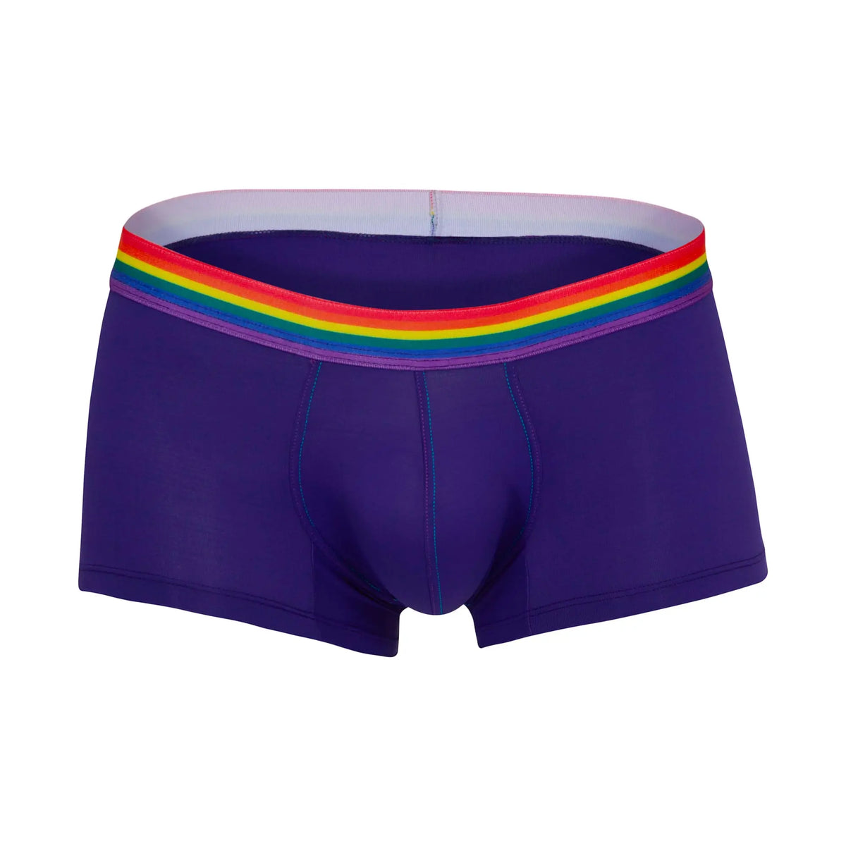 Purple daddy ddg011 menâ€™s briefs with a rainbow-striped elastic waistband providing comfortable support