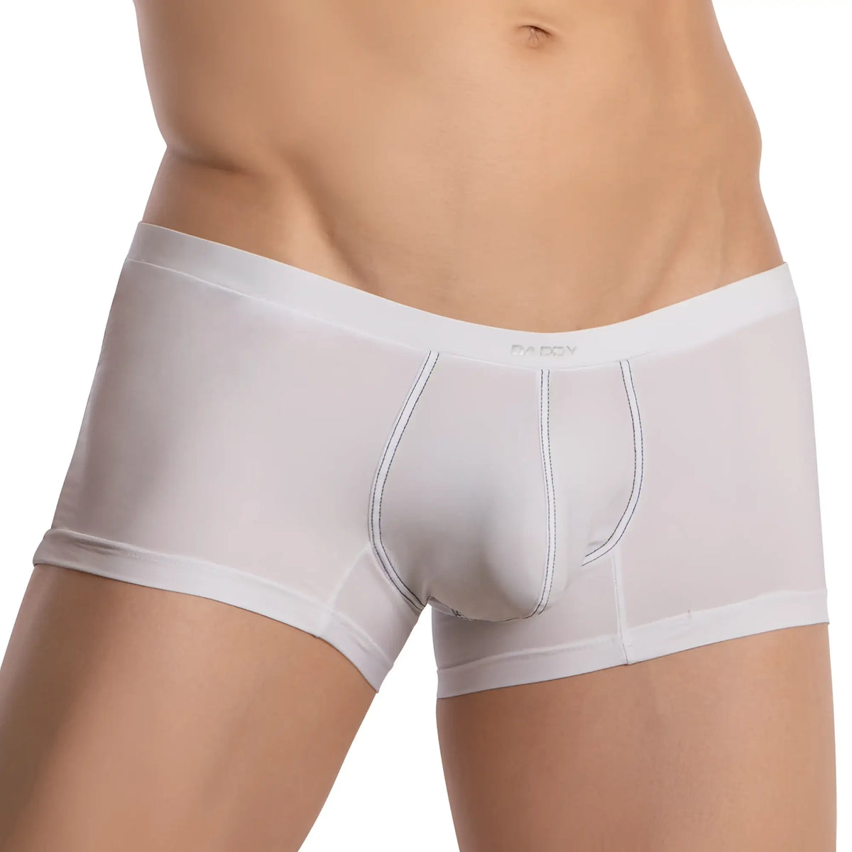 White daddy ddg020 boxer trunk briefs with smooth form-fitting design and subtle stitching details