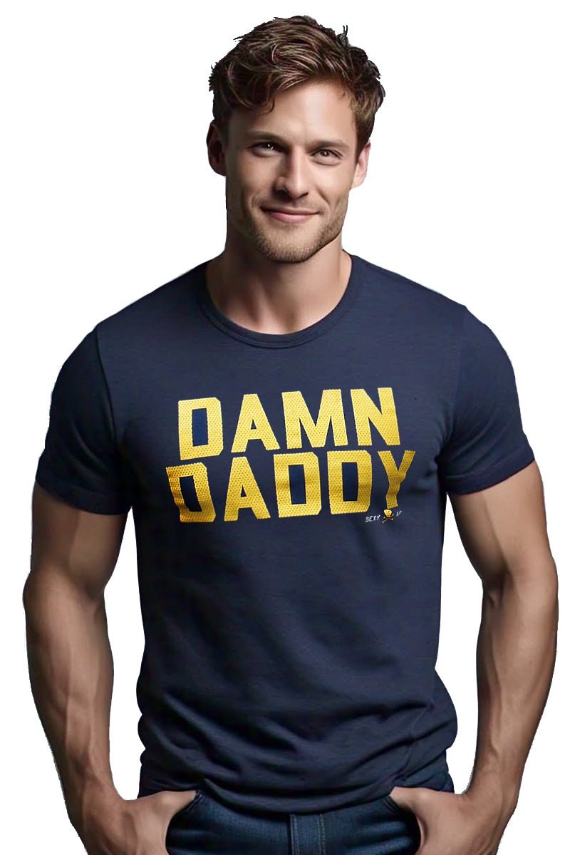Ajaxx63 Daddy Graphic T-Shirt - Navy Tri-Blend