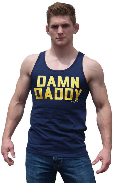 Ajaxx63 Daddy Graphic Tank Top - Navy