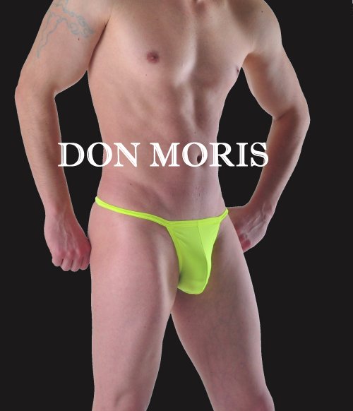 Don Moris Sous-vêtement Tanga Solid Lime DM100211 Taille S