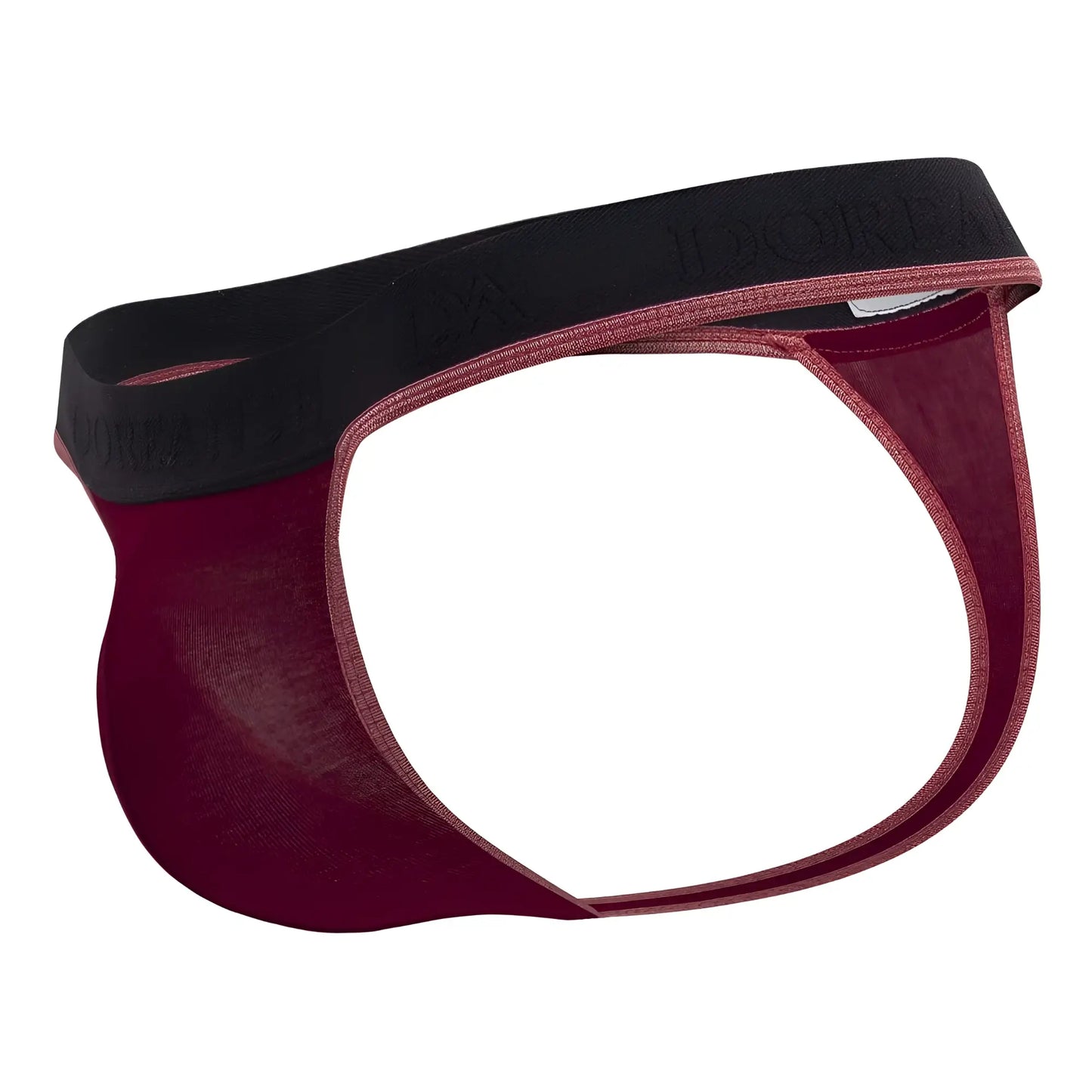 Doreanse 1012-brd borderline thongs in bordeaux featuring smooth stretchy fabric and subtle waistband branding