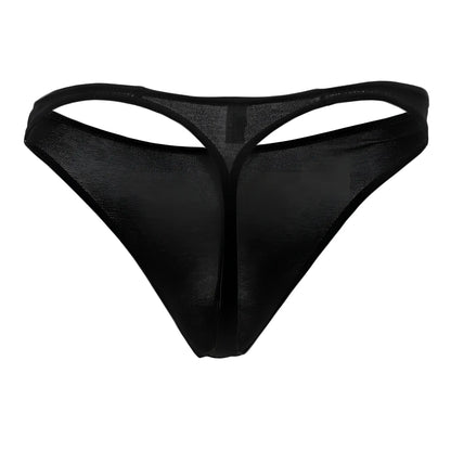 Black sheer mesh thong from doreanse 1280-blk with a glossy finish and a distinctive cutout design