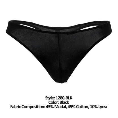Black sheer mesh thong by doreanse 1280-blk featuring a smooth form-fitting design and reinforced waistband