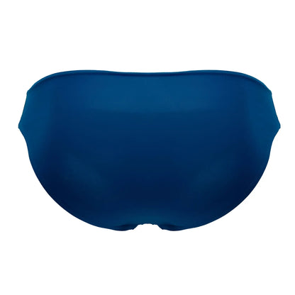 Doreanse 1281-BLU hang-loose briefs in solid navy blue with a smooth seamless design for comfortable swimming
