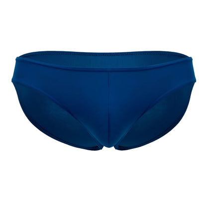 Doreanse 1281-BLU hang-loose briefs solid navy blue swim trunks with smooth stretchy fabric and classic design