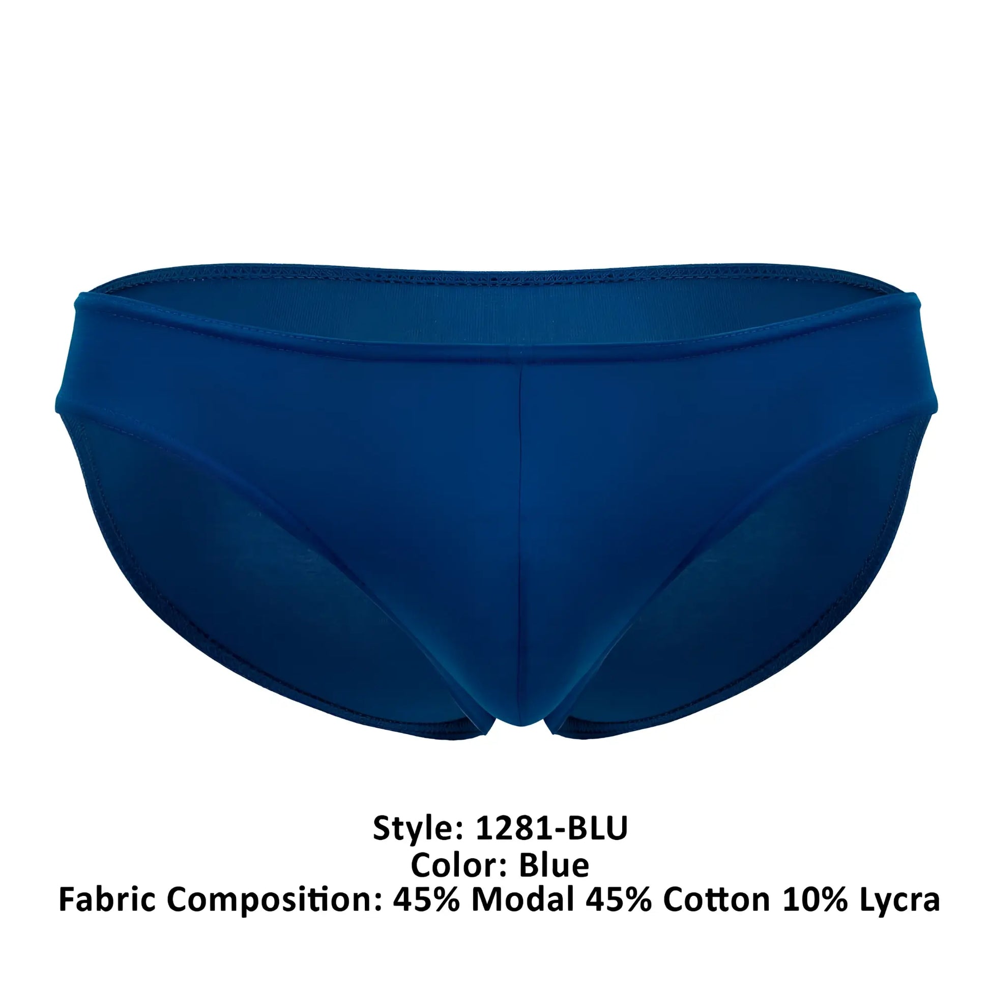 Doreanse 1281-BLU hang-loose briefs in blue made of 45% modal 45% cotton and 10% lycra swim trunks