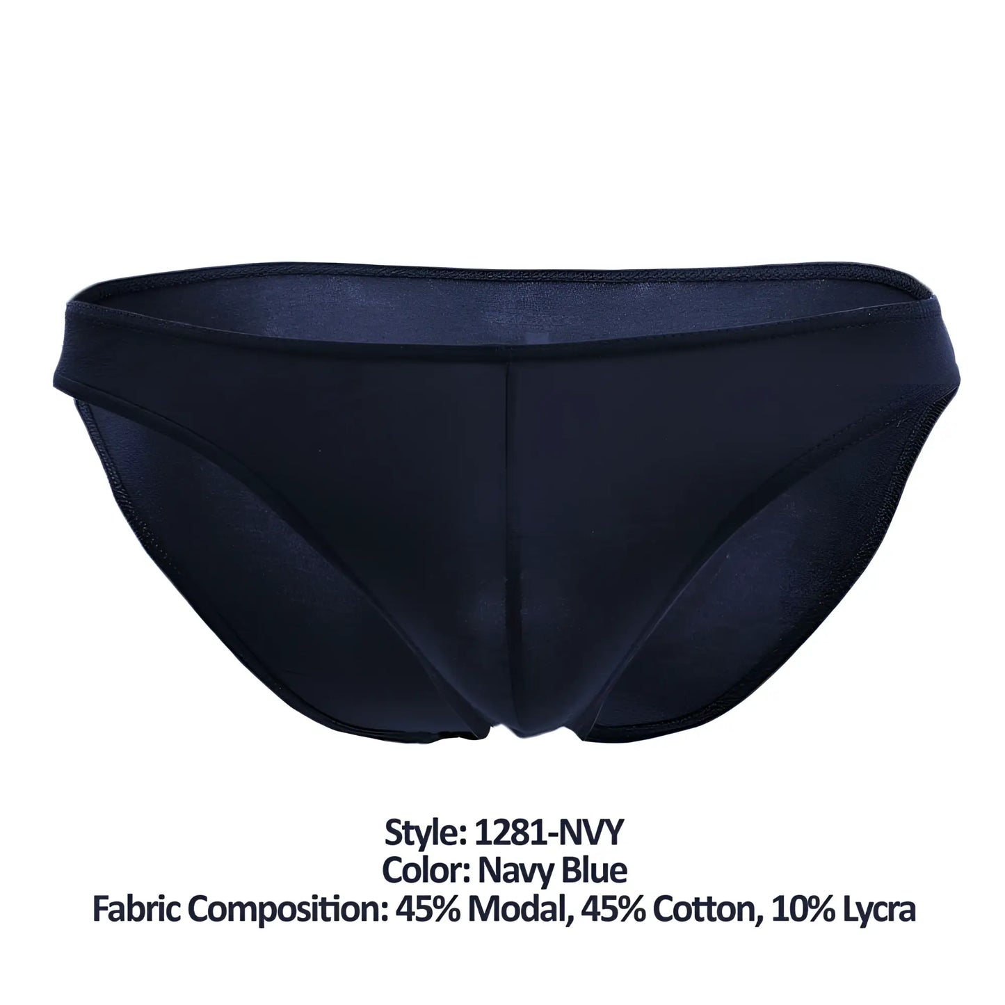 Doreanse 1281-nvy hang-loose bikini brief in navy blue made from 45% modal 45% cotton and 10% lycra blend
