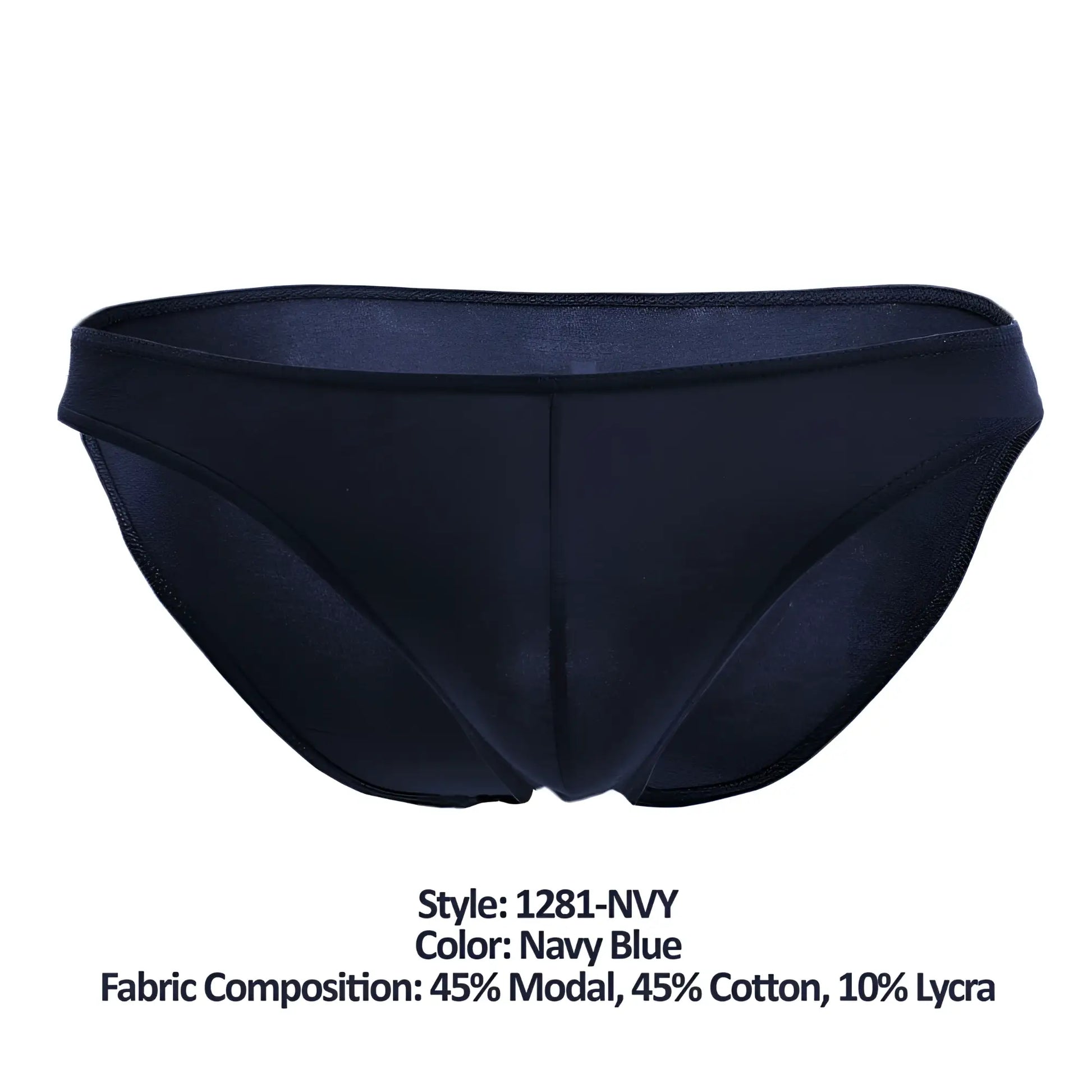 Doreanse 1281-nvy hang-loose bikini brief in navy blue made from 45% modal 45% cotton and 10% lycra blend