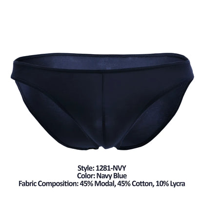 Doreanse 1281-nvy hang-loose bikini brief in navy blue made from 45% modal 45% cotton and 10% lycra blend