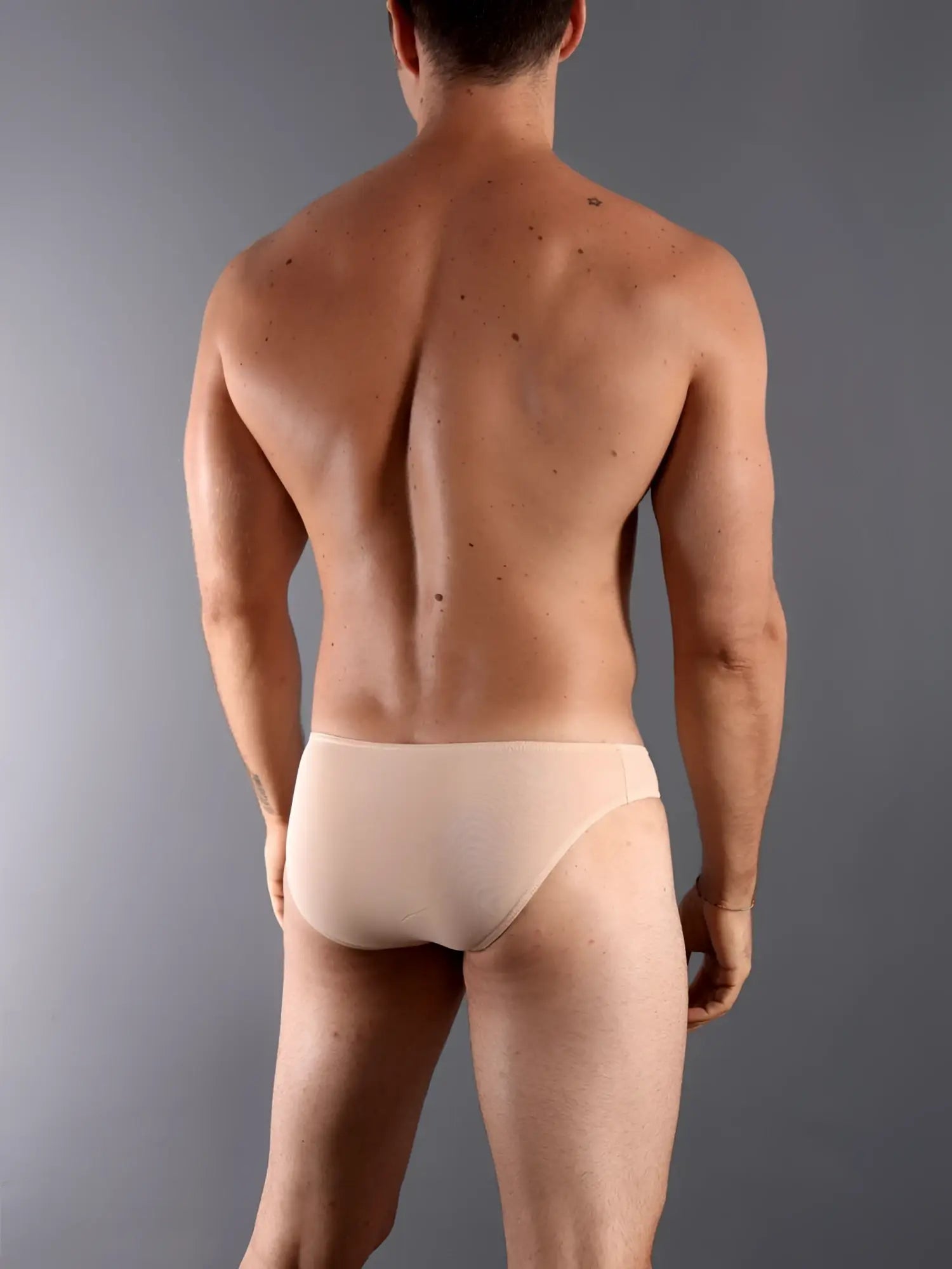 Beige seamless hang-loose bikini briefs by doreanse 1281-TAN in tan color for comfortable everyday wear