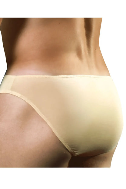 Doreanse 1281-tan hang-loose bikini brief in tan seamless stretchy fabric with minimalistic design