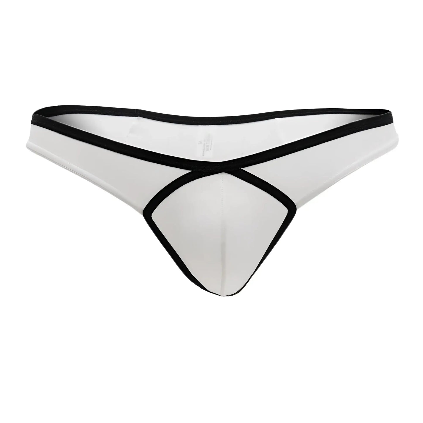 White thong with black trim and distinctive crisscross design by Doreanse 1332-WHT loop thong color white