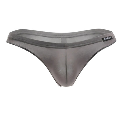 Doreanse 1392-smk euro thong in smoke color made of smooth stretchy fabric with subtle sheen and reinforced stitching